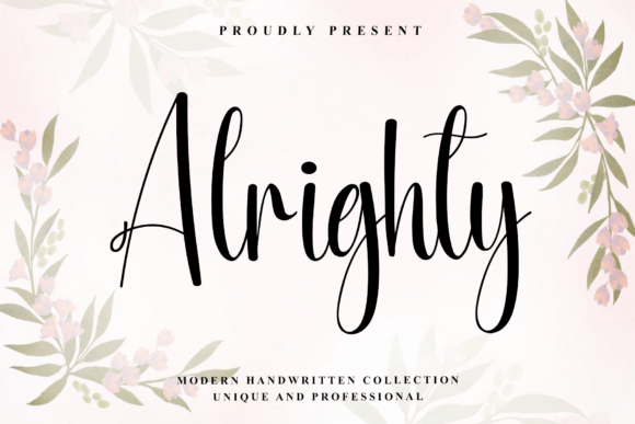 Alrighty: A Rhythmic Script Font for Crafters