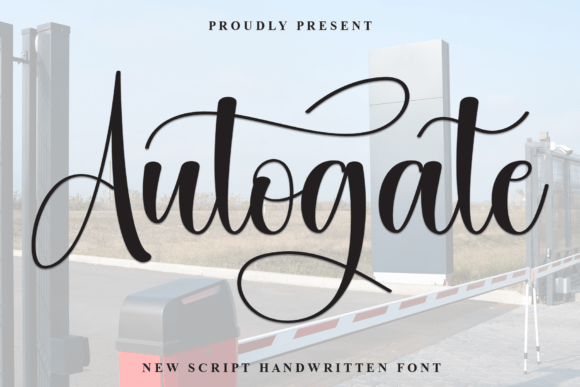 Autogate: A Bold Script Font for Modern Brand Identity