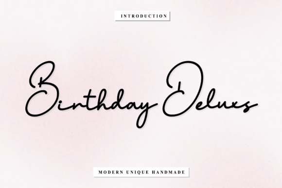 Birthday Deluxs: A Timeless Handwritten Font for Campaigns