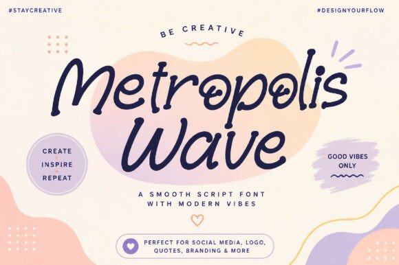 Metropolis Wave: A Modern Handwritten Script Font