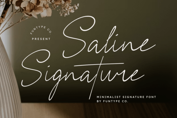 Saline Signature: A Minimalist Script Font for Editorial Design