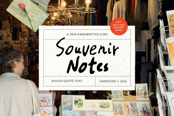 Souvenir Notes: A Handwritten Font for Makers