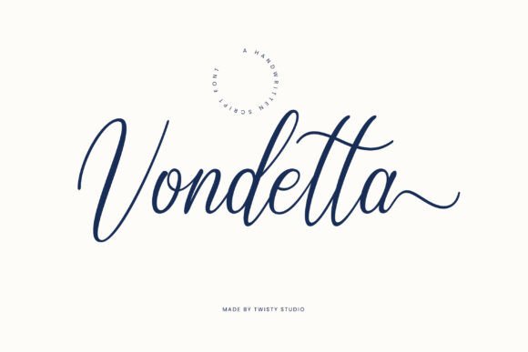 Vondetta: A Handwritten Script Font for Editorial Design